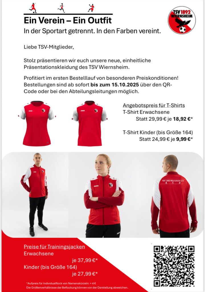 Vereinskleidung Rabatt